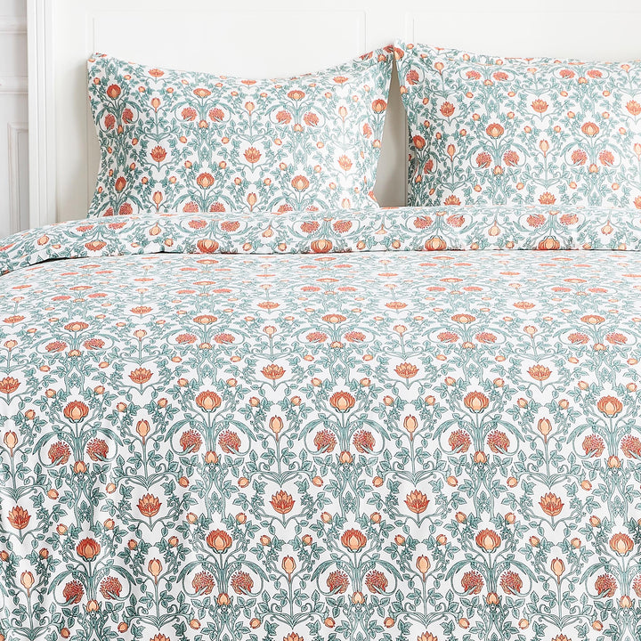 Arts & Crafts Floral Printed Duvet Set