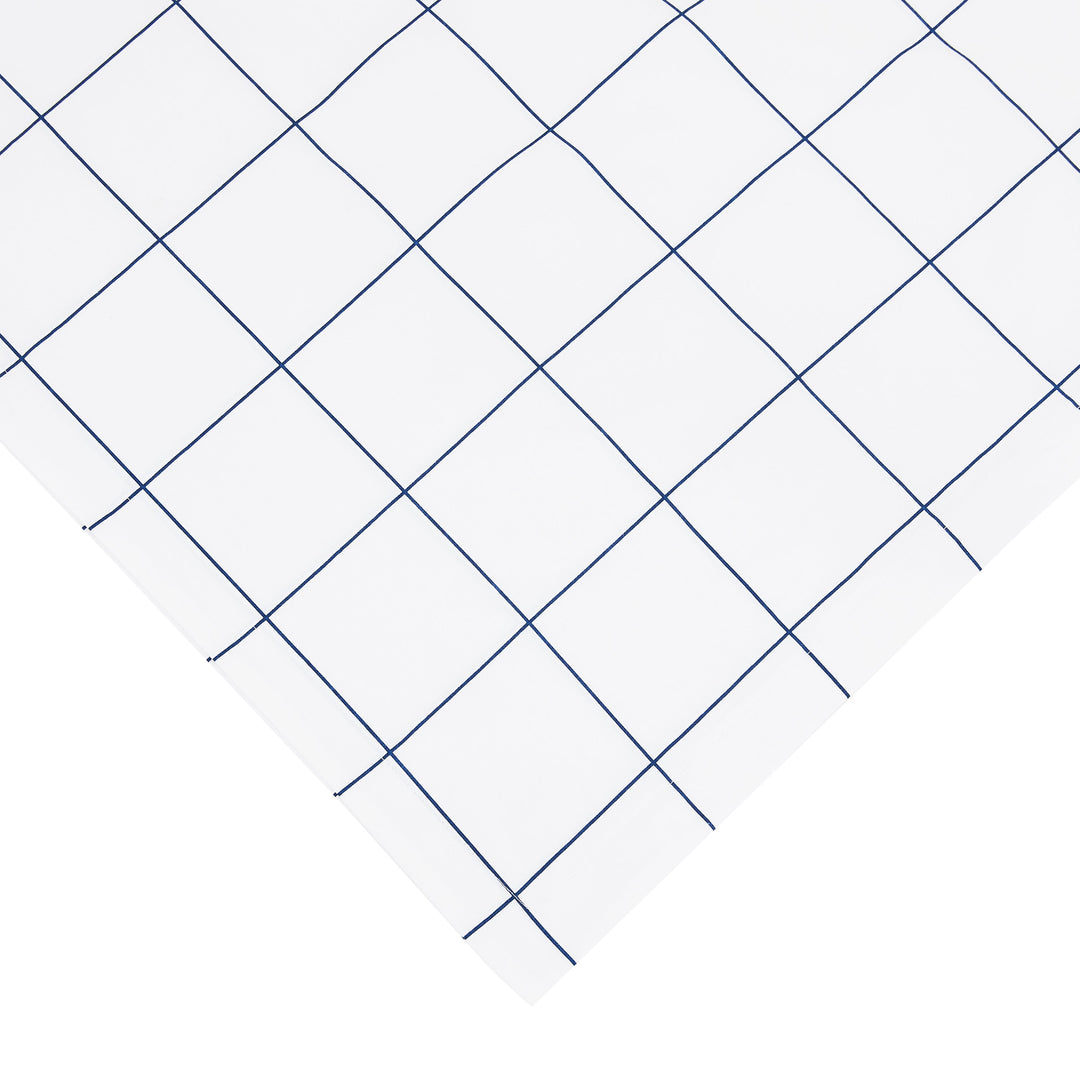 Grid Printed Cotton Percale Duvet Set