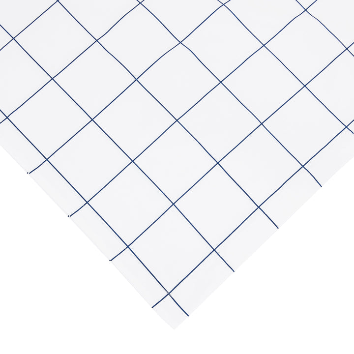 Grid Printed Cotton Percale Duvet Set