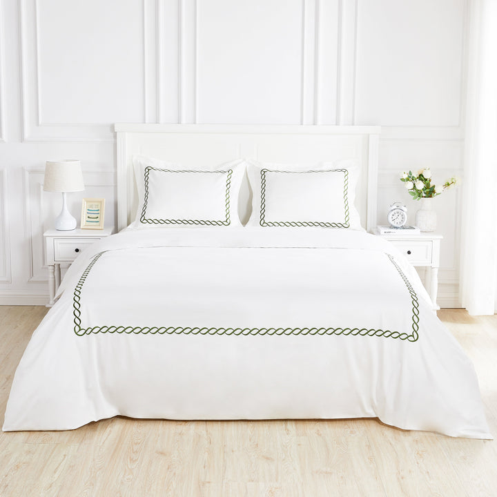 600 Thread Count Rope Embroidered Duvet Set