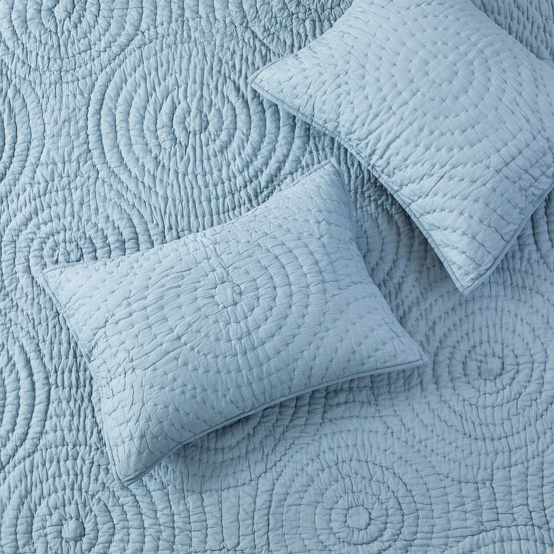 Halo Cotton Voile Hand Stitched Quilt Set