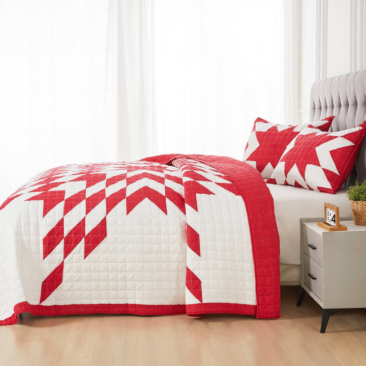 Star Patch Patchwork Cotton Quilt Set