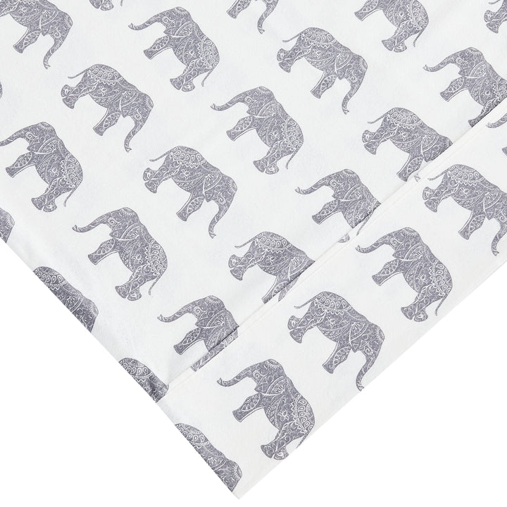 Elephants Flannel Sheet Set