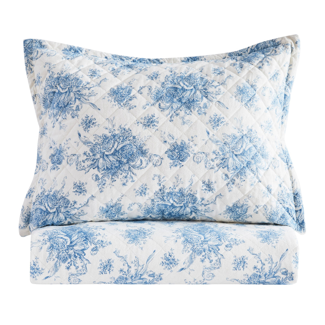 Petit Toile Cotton Flannel Quilt Set