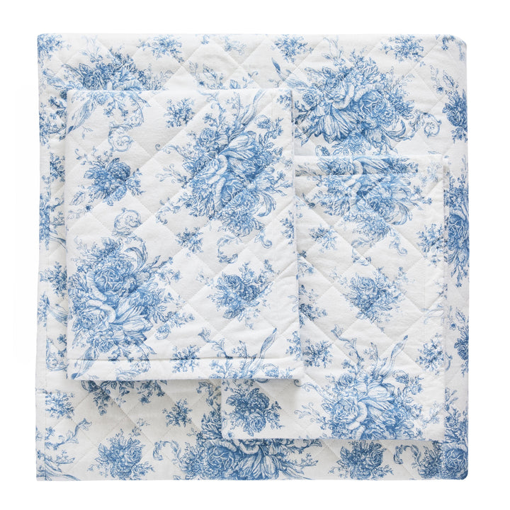 Petit Toile Cotton Flannel Quilt Set