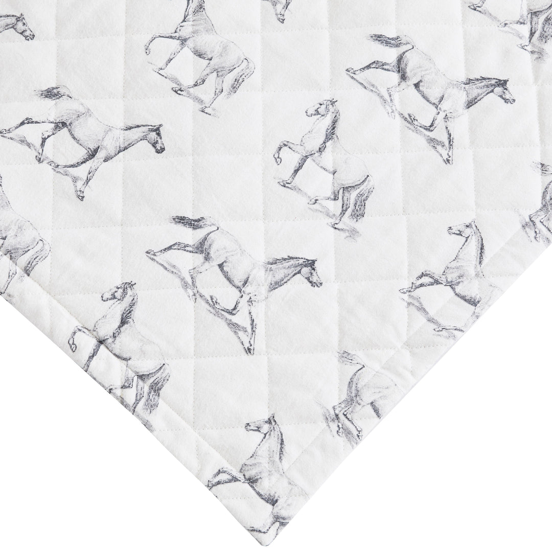 Horses Cotton Flannel Quilt Set