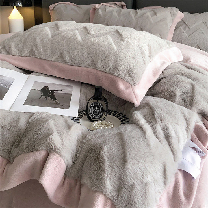 Luxe Milk Fleece 4-Piece Bedding Set