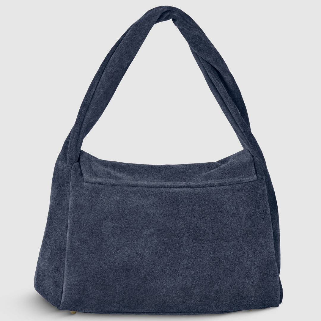 Suede Leather Top-Handle Bag