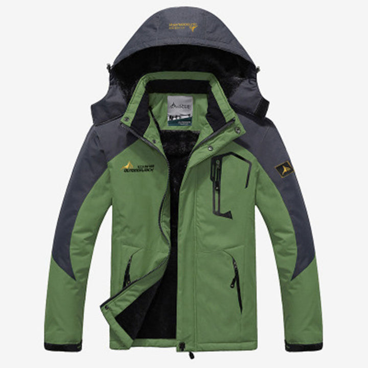 Couple outdoor hooded jacket