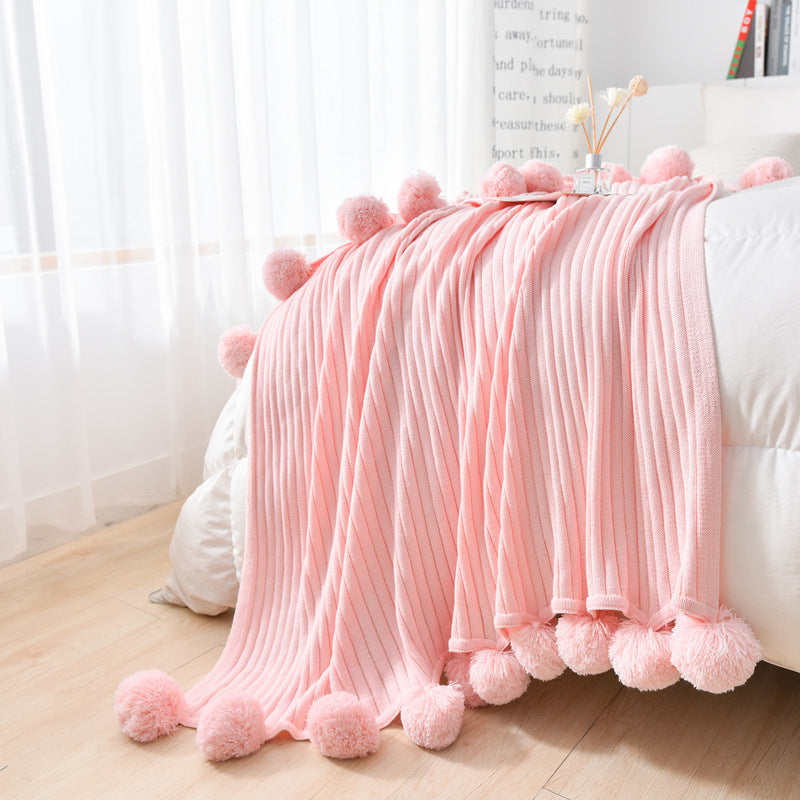 Net Red Cotton Sofa Blanket Knitted Wool