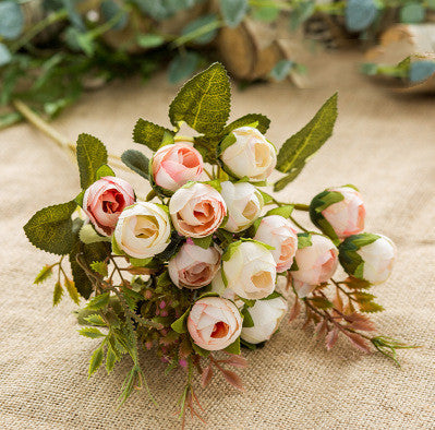 15 Small Roses Simulation Small Tea Rose Silk Wedding