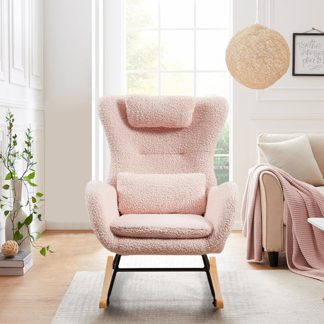Rocking Chair With High Backrest