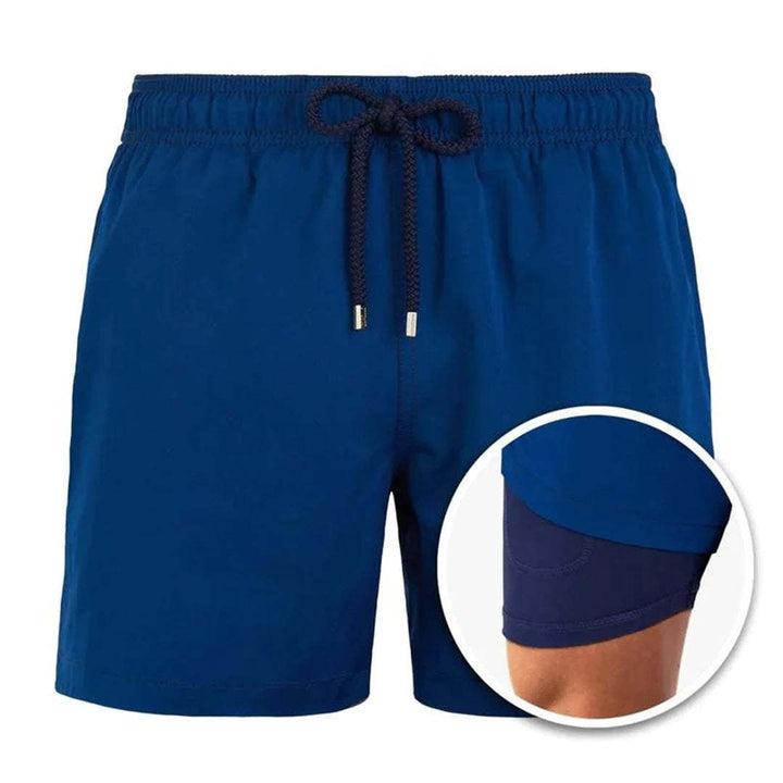 European And American Shorts Men's Beach Pants Sports Pants Printed Double Shorts