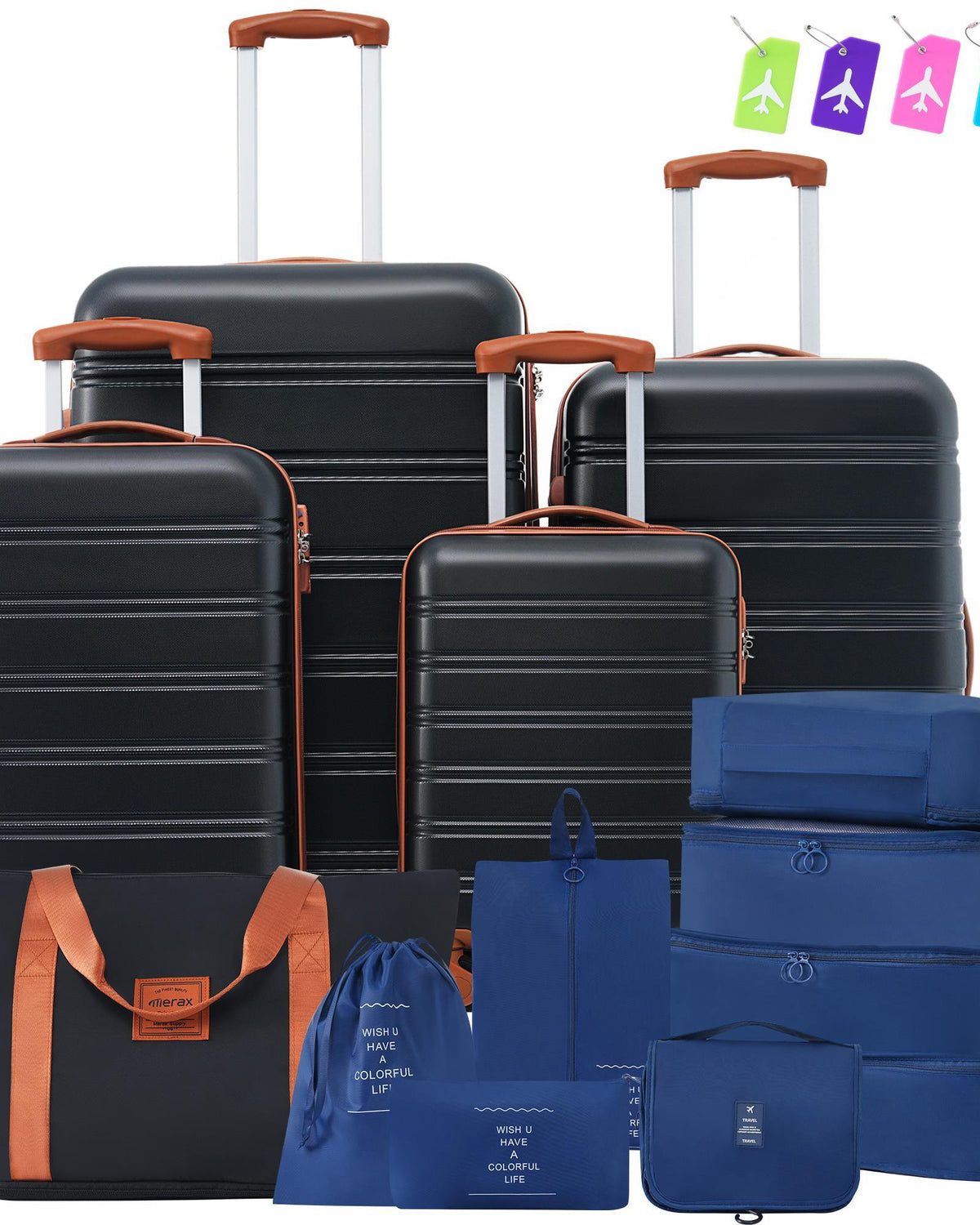 Hardshell Suitcase Set Of 4 Pieces, Lightweight 16 Inches, 20 Inches, 24 Inches, 28 Inches, Luggage Box