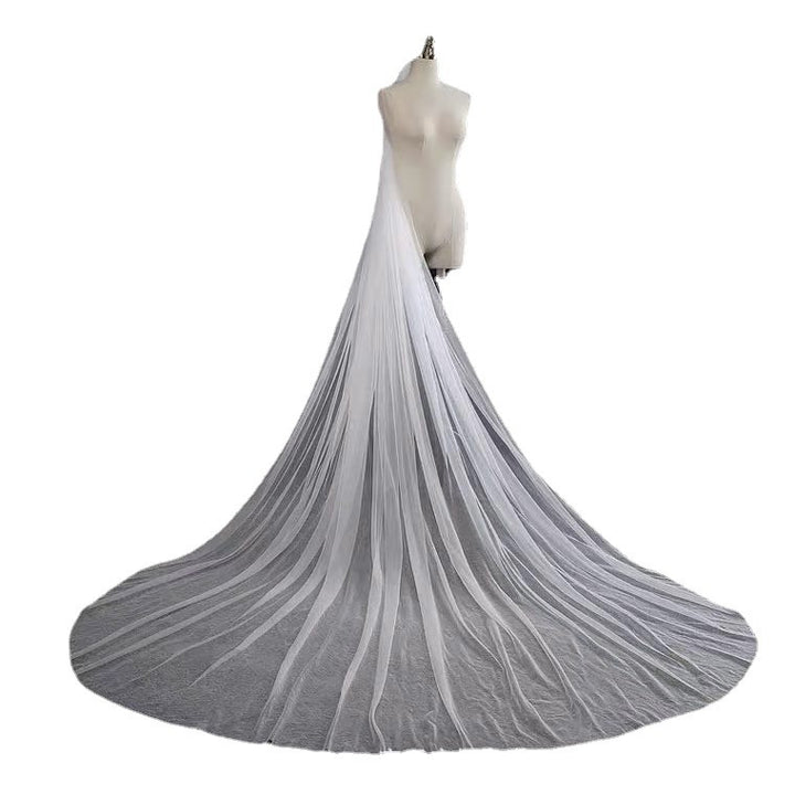Veil Bridal Wedding Dress White Long Type Double Layer