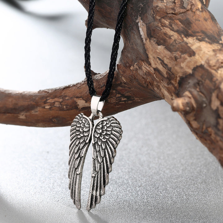Beautiful Romantic Angel Wings Pendant Slavic Necklace