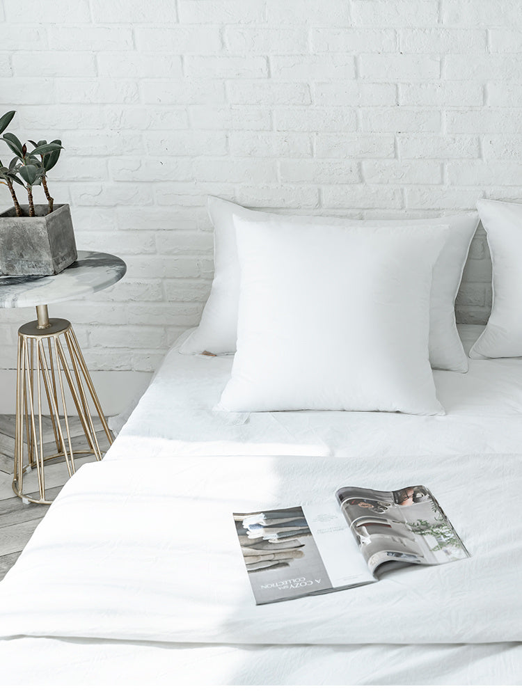 Goose feather back pillow