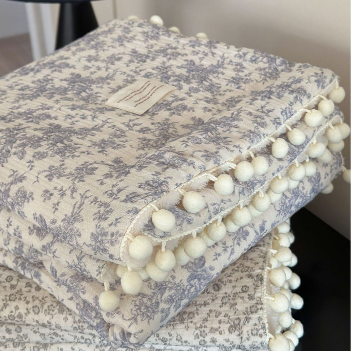 Fleece Blanket Light Luxury Ins Crepe Cotton Multi-functional Small Blanket Office Nap Blanket Shawl Cover Blanket