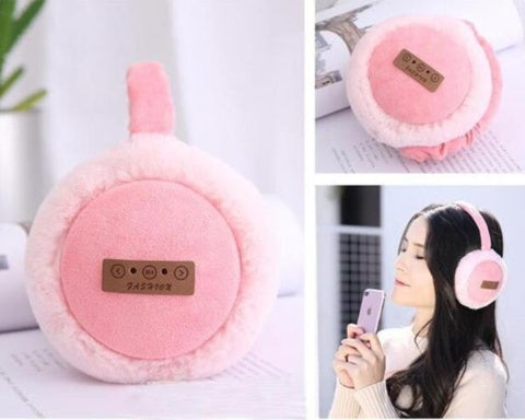 Bluetooth Earmuffs Headphones Warm Plush Earmuffs