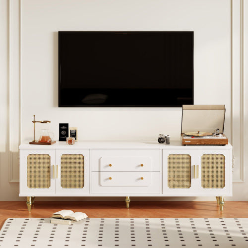 stylish cane cabinet.