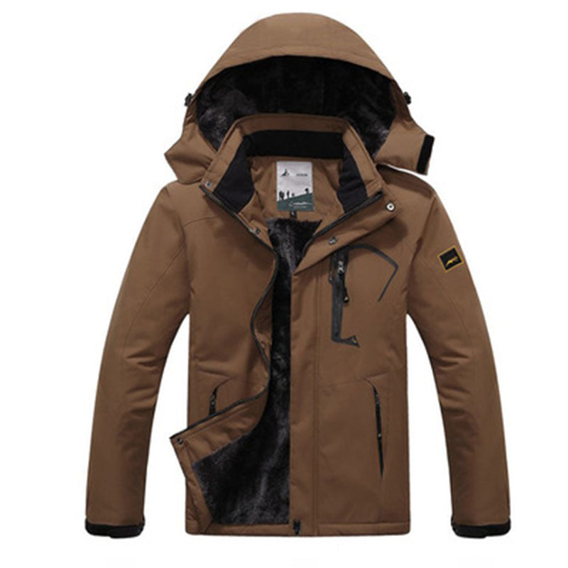 Couple outdoor hooded jacket