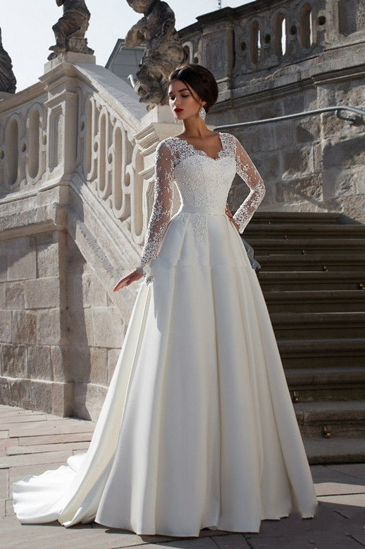Slim Fit Long Wedding Dress