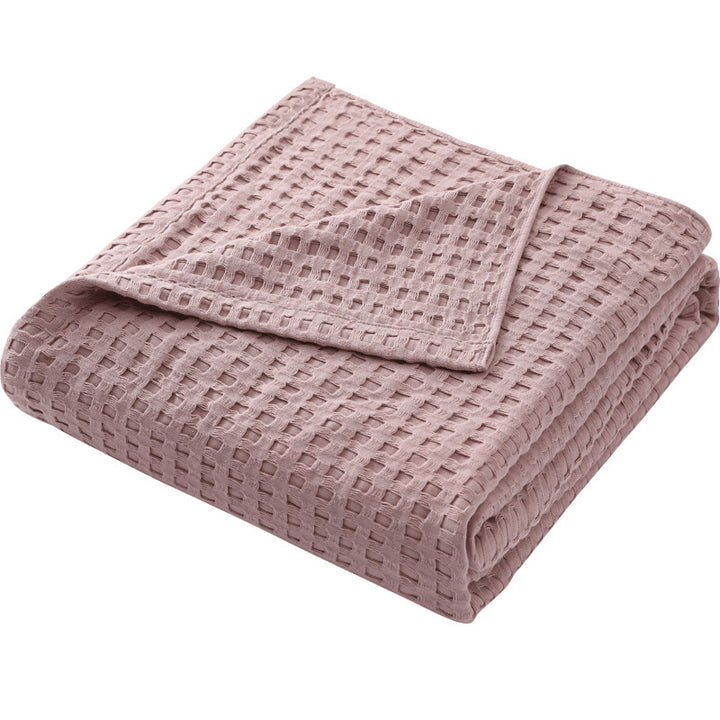 Cotton Waffle Knit Chenille Towel Sofa Cover Blanket