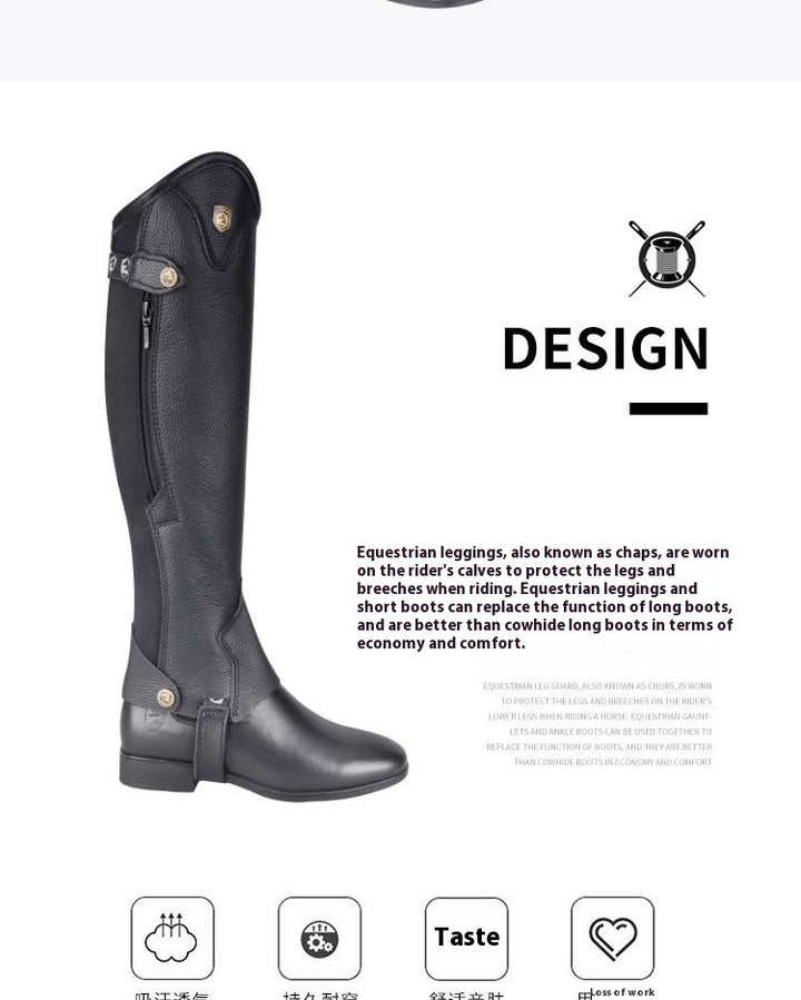 Cowhide Equestrian Chaps High Quality Thick Riding Leg Guards