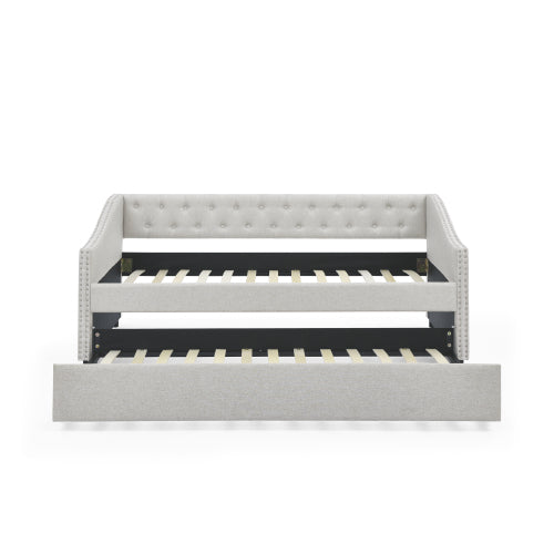 Tufted Double Sofa Bed with Double Roller.