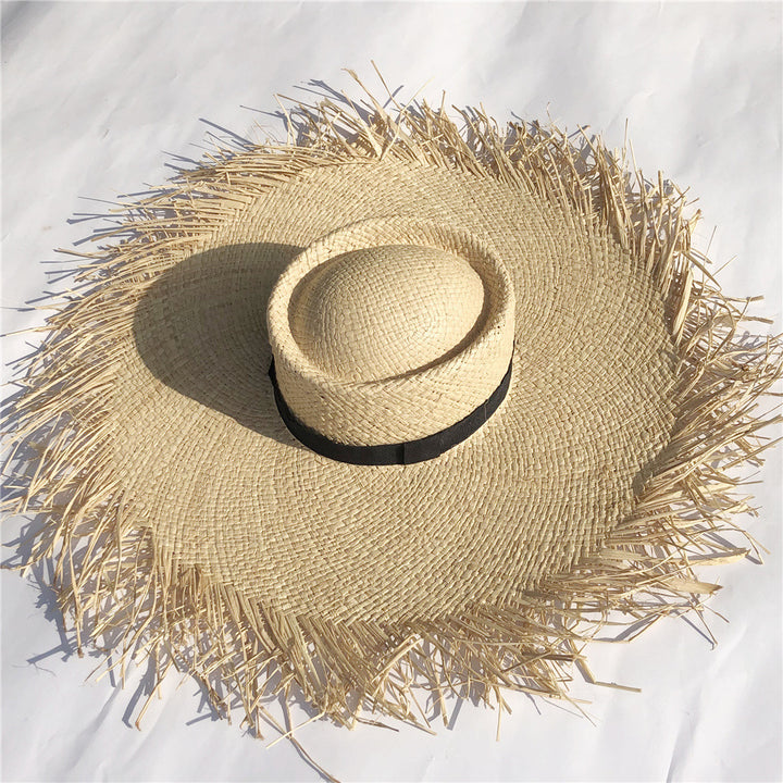 Ladies big brim straw hat
