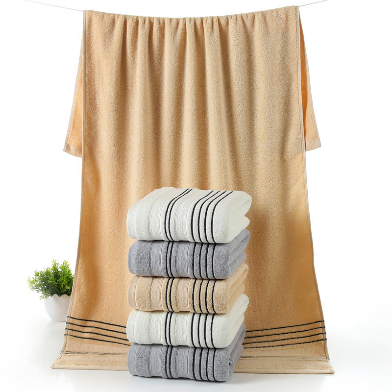 Cotton bath towels.