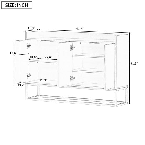 Black Buffet Cabinet.