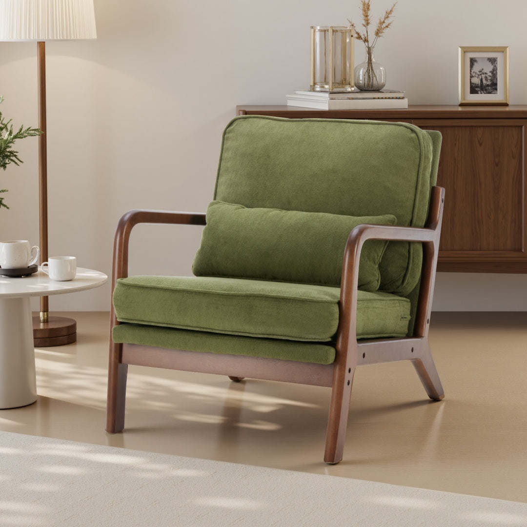 Comfy solid armchair.
