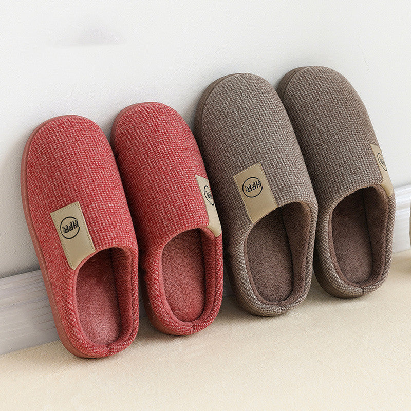 Couple cotton velvet shoes