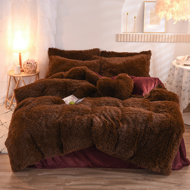 Luxury Thick Fleece Duvet Cover Bedding Set – Ultimate Winter Comfort