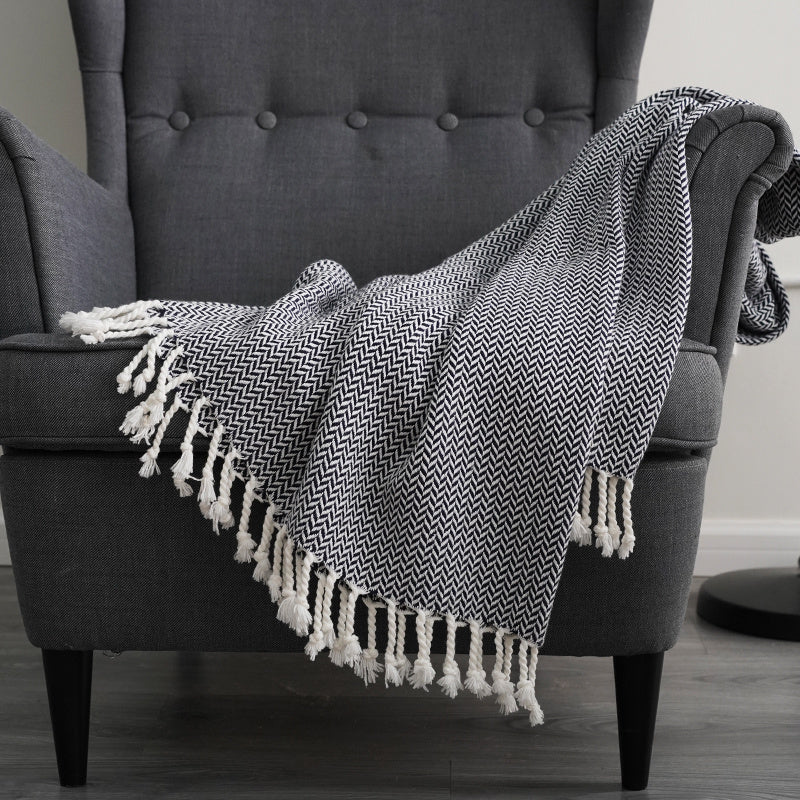 Pure Cotton Leisure Air Conditioner Nap Sofa Decorative Blanket