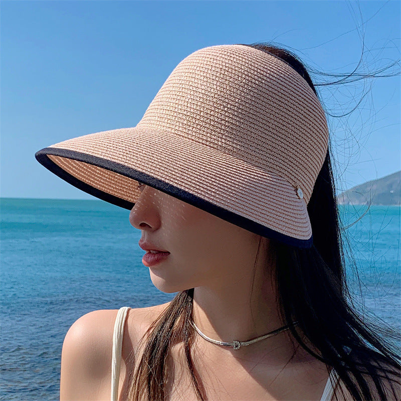 Sun Protection Visor Hat Women's Sun-proof Straw Hat