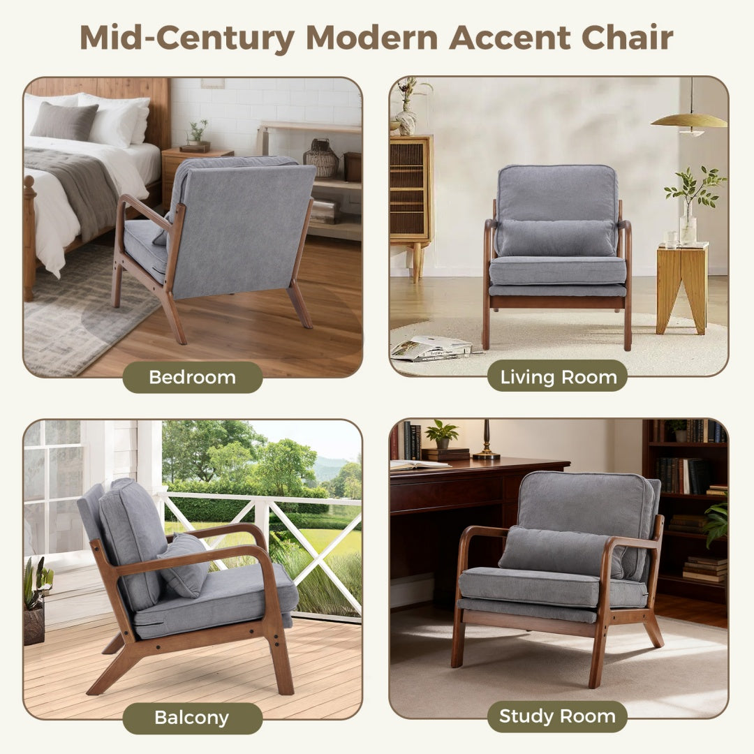 Comfy solid armchair.