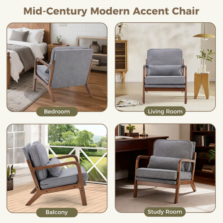 Comfy solid armchair.