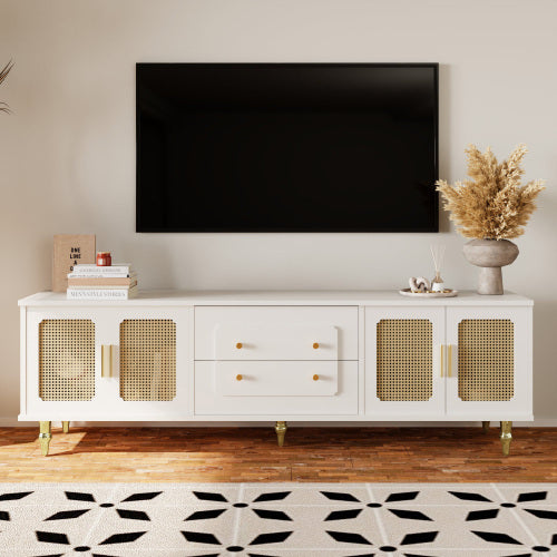 stylish cane cabinet.