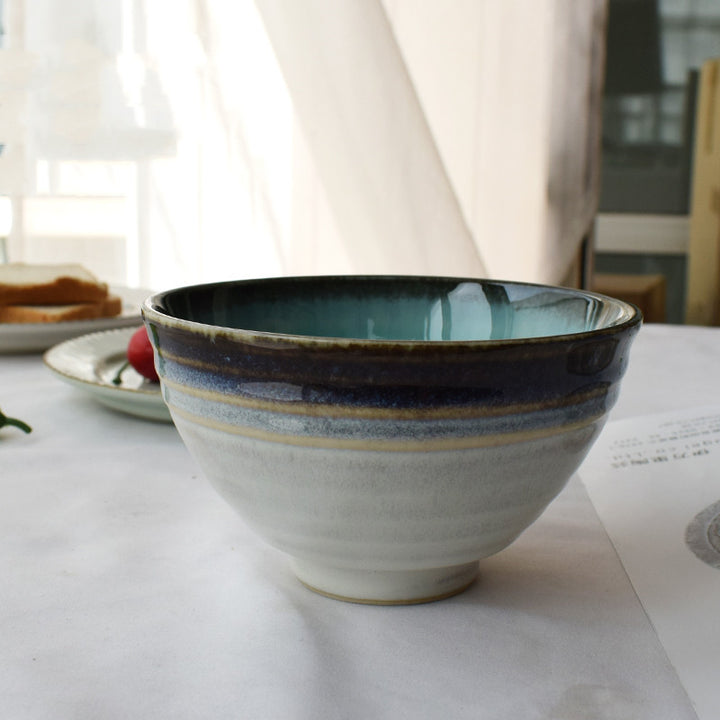 Blue Double Ear Plate Tableware