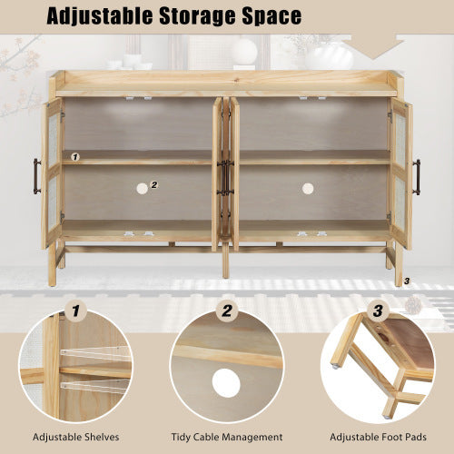 Cane Side Cabinet.