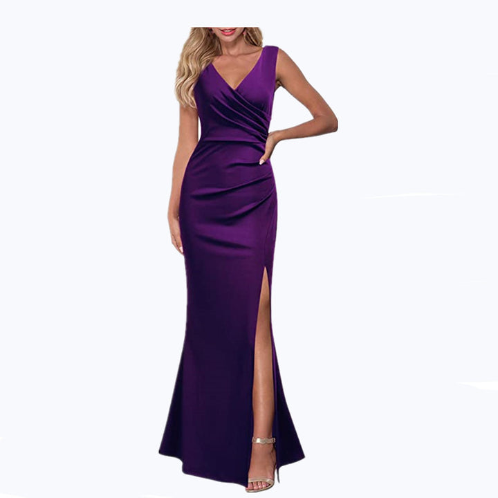 Spaghetti Straps Split Long Dress