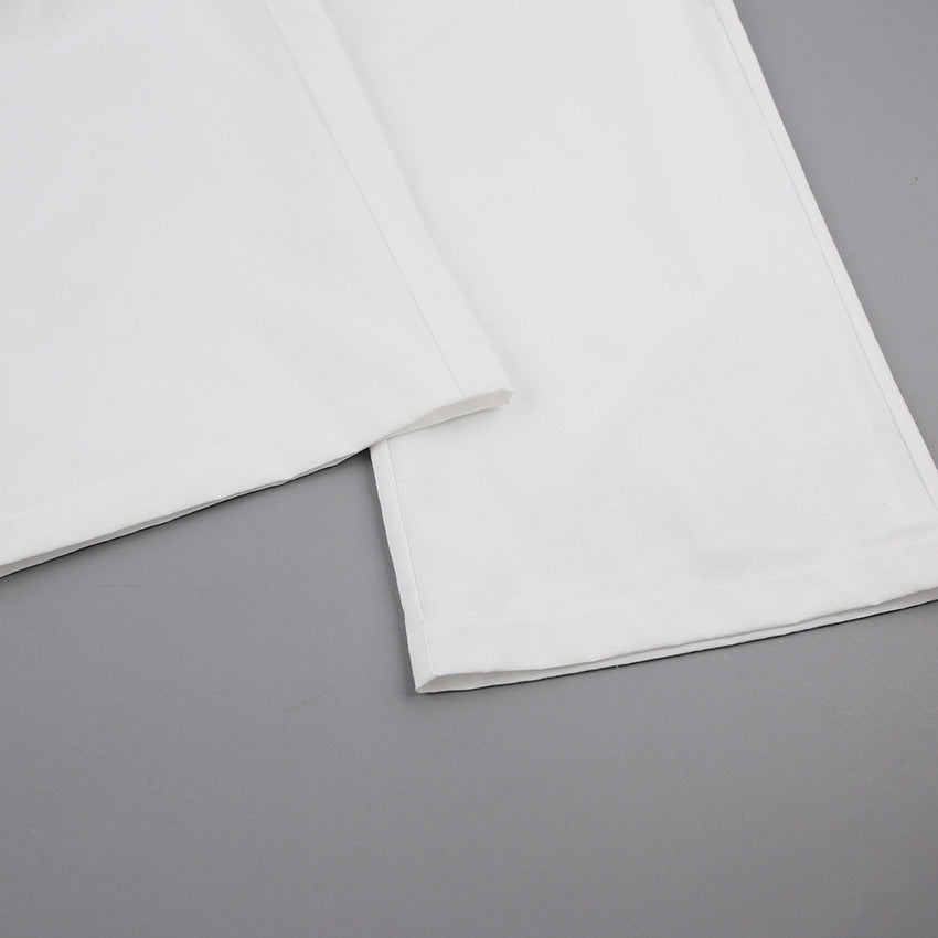 Cotton Wide Leg Pants