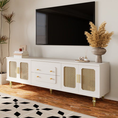 stylish cane cabinet.