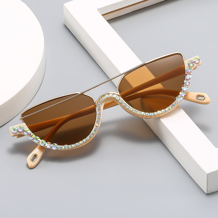 Round Face Driving Catwalk Sunglasses