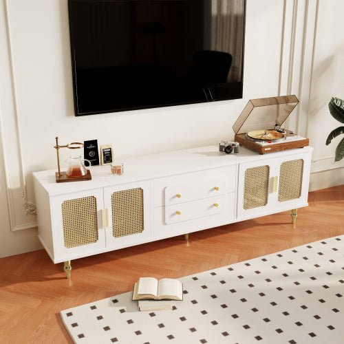 stylish cane cabinet.