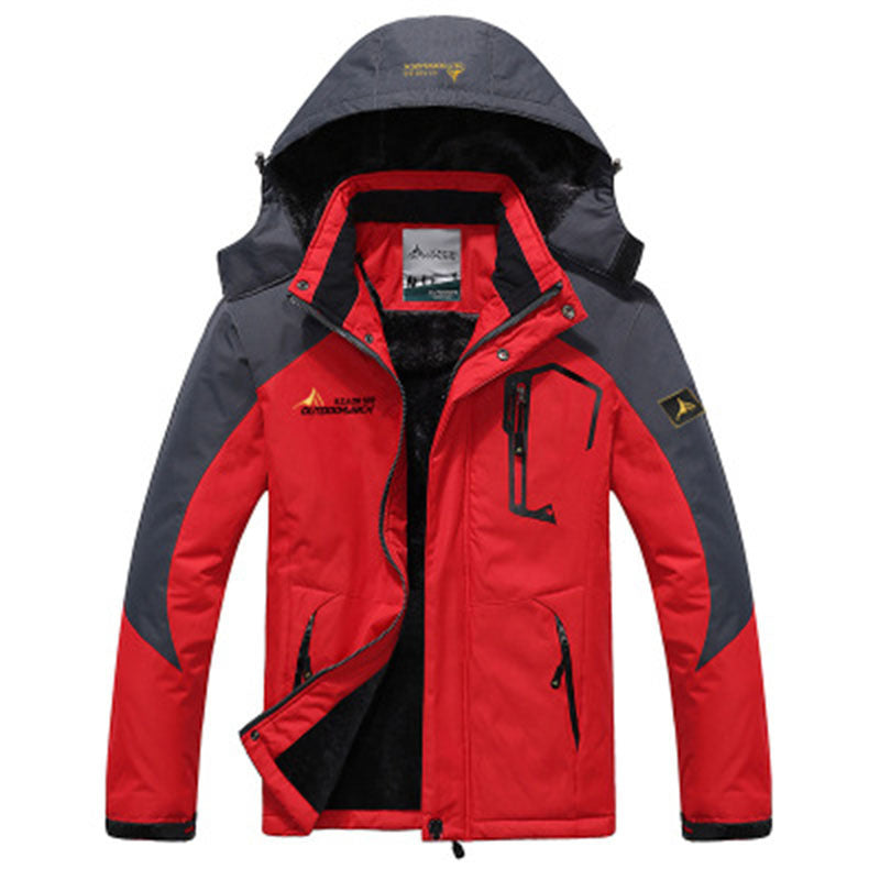 Couple outdoor hooded jacket