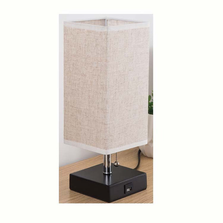 Linen table lamp.