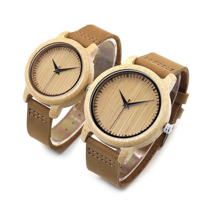 Couple bamboo watches